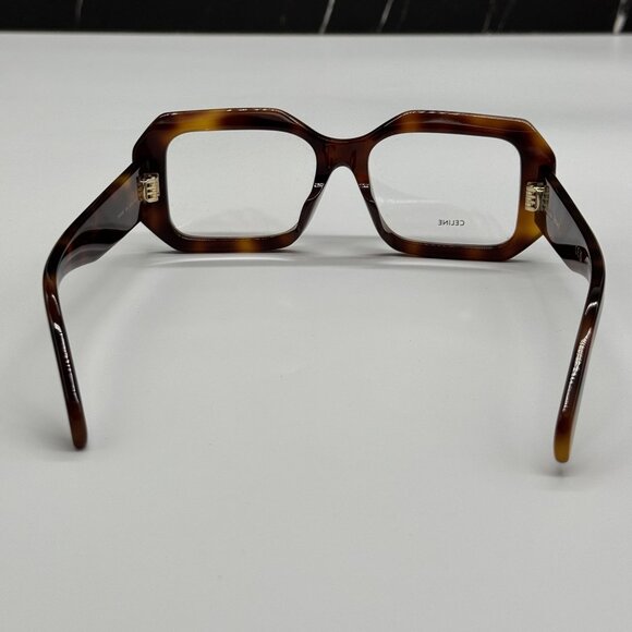 NEW CELINE CL50155I 053 GEOMETRIC HAVANA BROWN EYEGLASSES CELINE - Picture 6 of 10